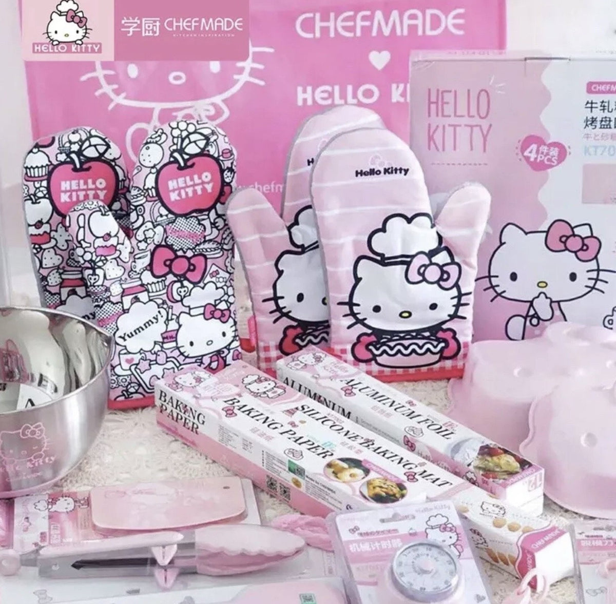 Out-of-print spot Sanrio authorized Pinkholic knife set-chef's
