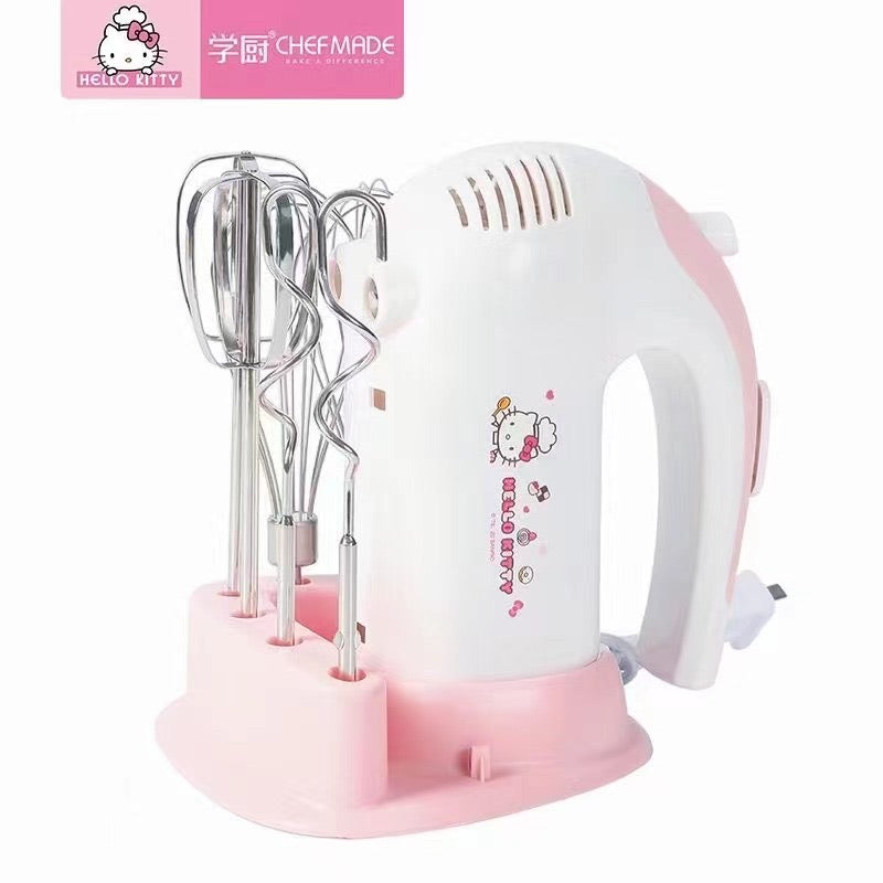 Juhai 1 Set Egg Mixer Eco-Friendly High Speed Plastic Handheld Electric Food Blender for Home(Pink)