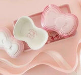 Hello Kitty Set Of 2 Ribbon Ramekins Tray Pale Rose and Powder Pink