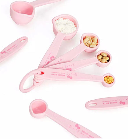 CHEFMADE Pink 4 Pcs Pink Measuring Spoon Set